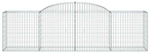 VidaXL 13 db íves horganyzott vas gabion kosár 300x50x80/100 cm