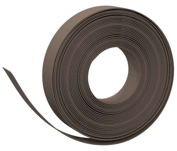 VidaXL 4 db barna polietilén kerti szegély 10 m x 10 cm
