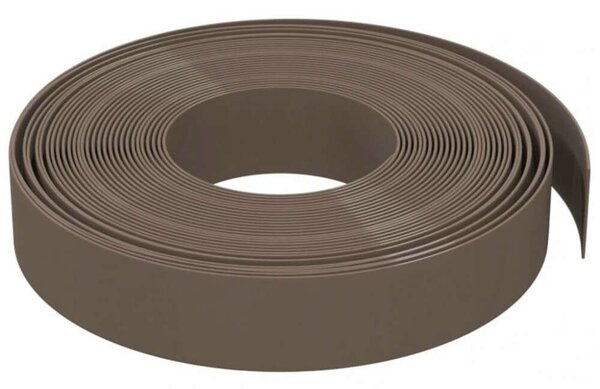 VidaXL 4 db barna polietilén kerti szegély 10 m x 10 cm