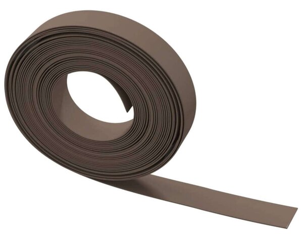 VidaXL 4 db barna polietilén kerti szegély 10 m x 10 cm