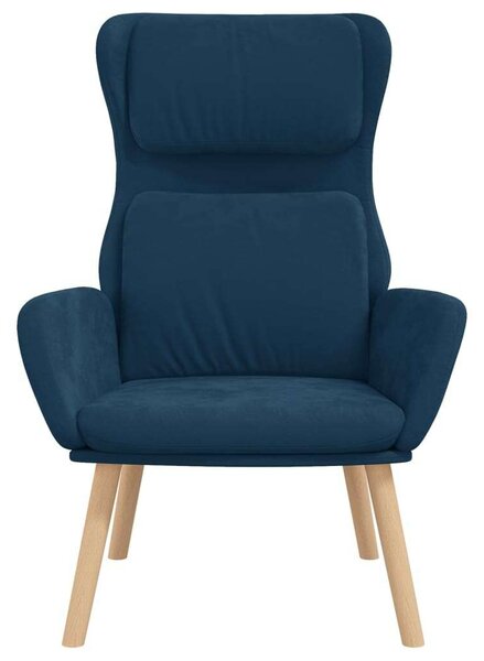 VidaXL Kék Bársony Pihenőfotel