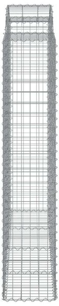 VidaXL 5 db íves horganyzott vas gabion kosár 200x50x200/220 cm