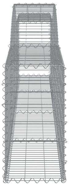 6 db íves horganyzott vas gabion kosár 400x30x60/80 cm