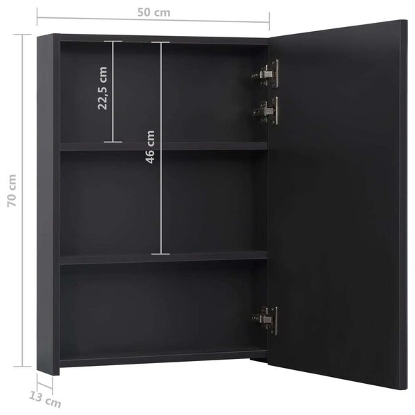 VidaXL LED Tükörfürdőszobaszekrény - 50x13x70 cm