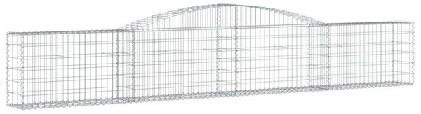 6 db íves horganyzott vas gabion kosár 400x30x60/80 cm