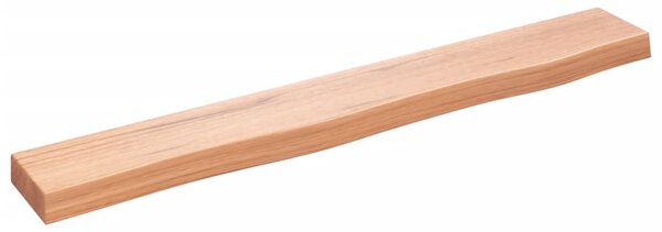 Világosbarna kezelt tömör tölgyfa fali polc 80x10x4 cm