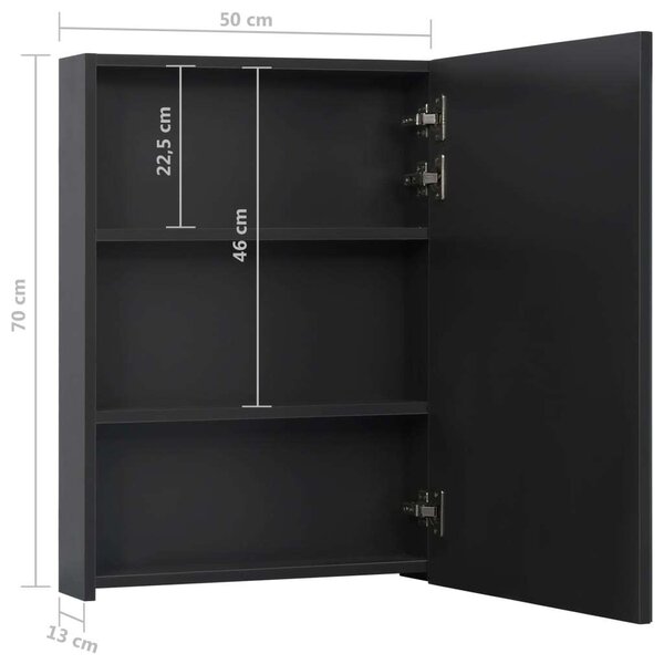 VidaXL Fürdőszoba Szekrény LED Tükörrel - 50x13x70 cm