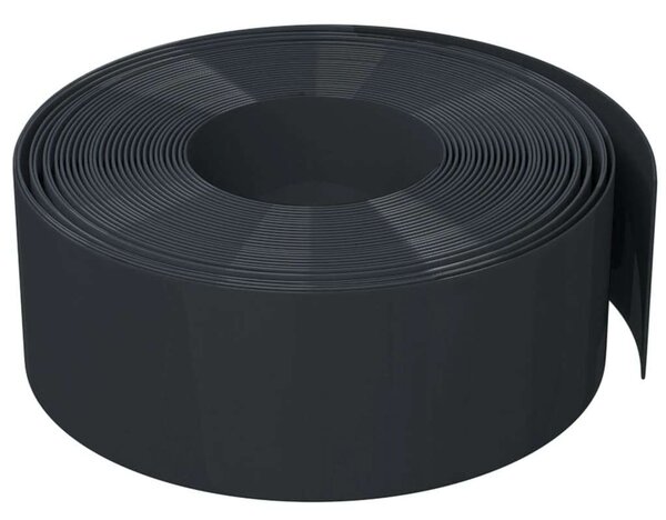 VidaXL 3 db fekete polietilén kerti szegély 10 m x 20 cm