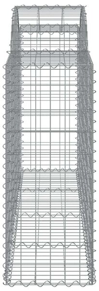 VidaXL 50 db íves horganyzott vas gabion kosár 200x50x100/120 cm