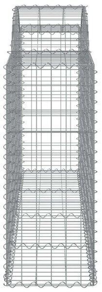 VidaXL 50 db íves horganyzott vas gabion kosár 200x50x100/120 cm