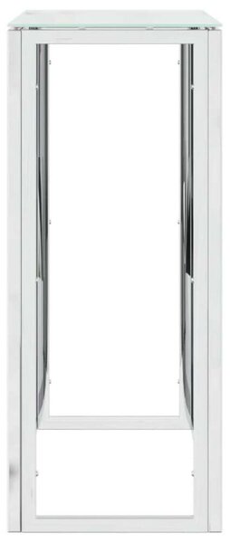 VidaXL Tálalóasztal - Üveg és Rozsdamentes Acél - 70x30x70 cm
