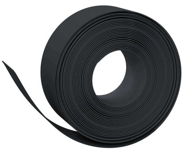 VidaXL 3 db fekete polietilén kerti szegély 10 m x 20 cm
