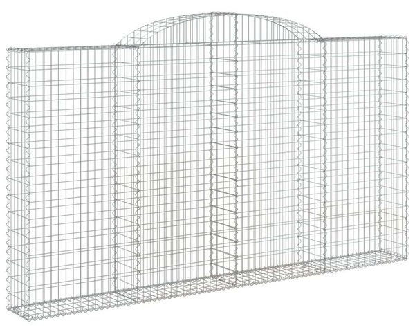 2 db íves horganyzott vas gabion kosár 300x30x160/180 cm