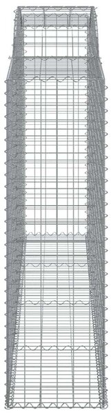 VidaXL Gabion Fal Elem Készlet - 5 db Íves Kosár - 300x50x160/180 cm