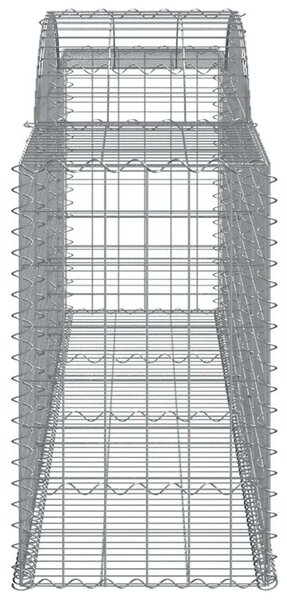 7 db íves horganyzott vas gabion kosár 300x50x80/100 cm