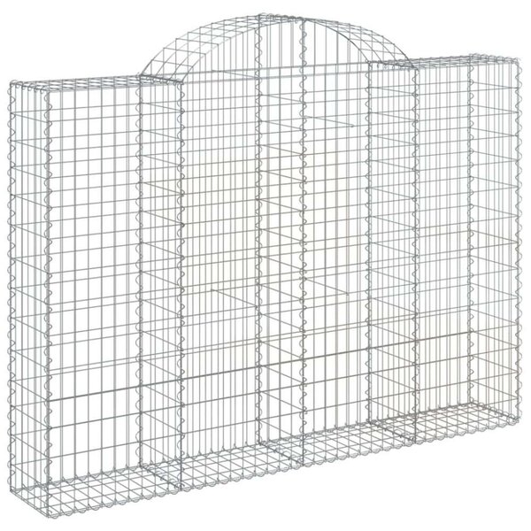 VidaXL 8 db íves horganyzott vas gabion kosár 200x30x140/160 cm