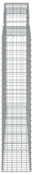 VidaXL 8 db íves horganyzott vas gabion kosár 200x30x140/160 cm