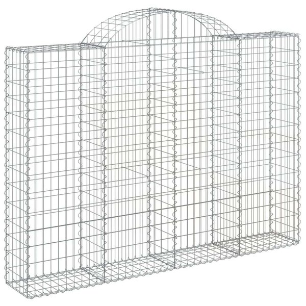 VidaXL 8 db íves horganyzott vas gabion kosár 200x30x140/160 cm