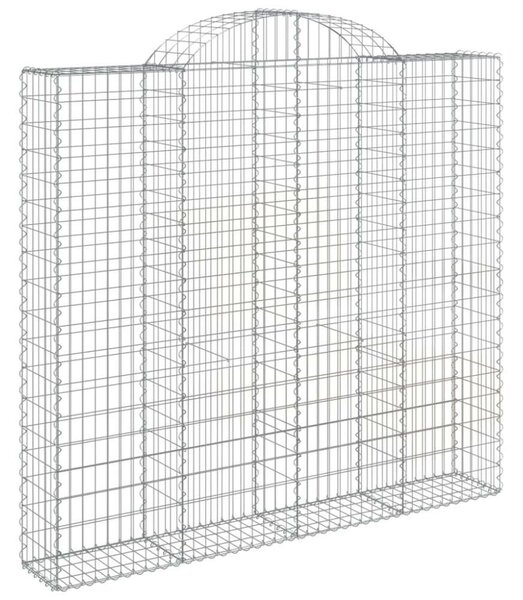 2 db íves horganyzott vas gabion kosár 200x50x180/200 cm