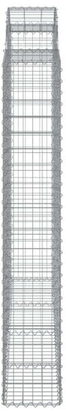 2 db íves horganyzott vas gabion kosár 200x50x180/200 cm