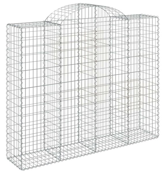 VidaXL 8 db íves horganyzott vas gabion kosár 200x50x160/180 cm