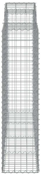 VidaXL 8 db íves horganyzott vas gabion kosár 200x50x160/180 cm