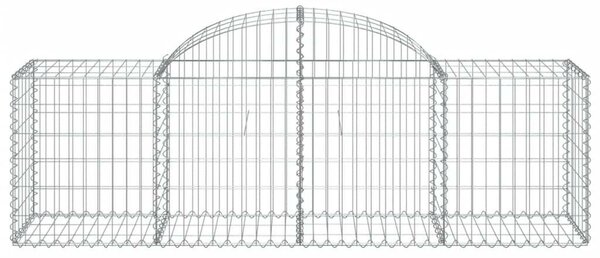 12 db íves horganyzott vas gabion kosár 200x50x60/80 cm
