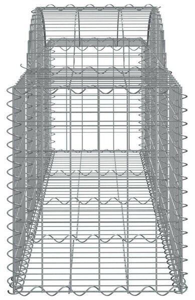 12 db íves horganyzott vas gabion kosár 200x50x60/80 cm