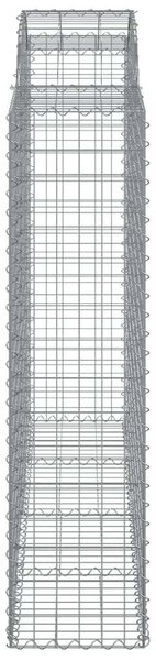 VidaXL 8 db íves horganyzott vas gabion kosár 200x50x160/180 cm
