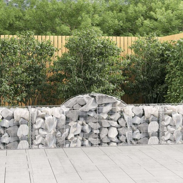 Gabion Kosár - Íves Kertfal - 9 db - 200x50x60/80cm
