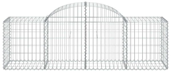 12 db íves horganyzott vas gabion kosár 200x50x60/80 cm