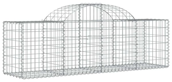 5 db íves horganyzott vas gabion kosár 200x50x60/80 cm