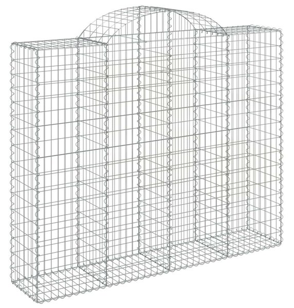 VidaXL 8 db íves horganyzott vas gabion kosár 200x50x160/180 cm