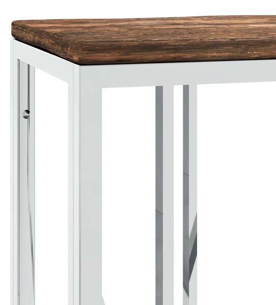 VidaXL Tálalóasztal - Üveg és Rozsdamentes Acél - 110cm