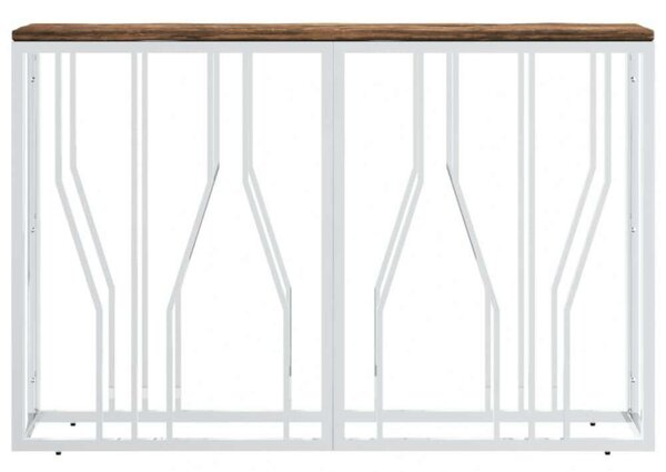 VidaXL Tálalóasztal - Üveg és Rozsdamentes Acél - 110cm
