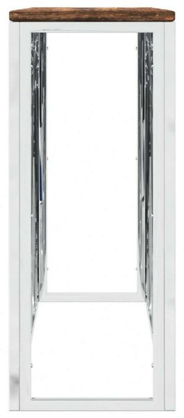 VidaXL Tálalóasztal - Üveg és Rozsdamentes Acél - 110cm