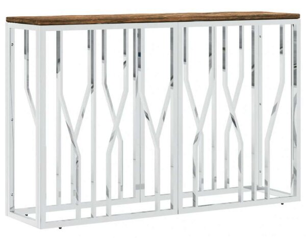 VidaXL Tálalóasztal - Üveg és Rozsdamentes Acél - 110cm