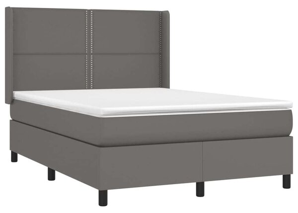 VidaXL LED-es Ágy - Műbőr - 140x190 cm