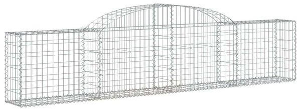 VidaXL Gabion Kosár - Íves - 15 db - 300x30x60/80cm