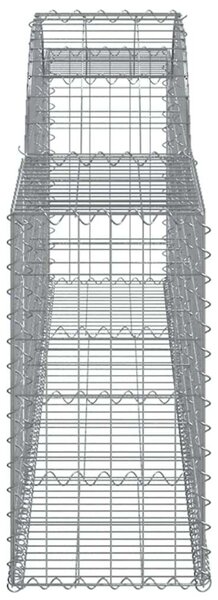 VidaXL Gabion Kosár - Íves - 15 db - 300x30x60/80cm
