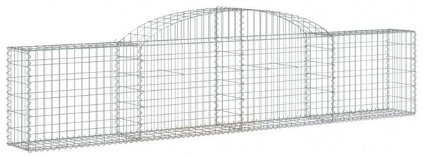 VidaXL Gabion Kosár - Íves - 15 db - 300x30x60/80cm