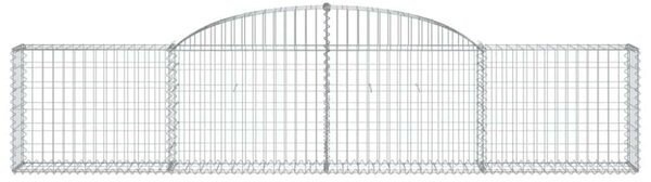 VidaXL Gabion Kosár - Íves - 15 db - 300x30x60/80cm