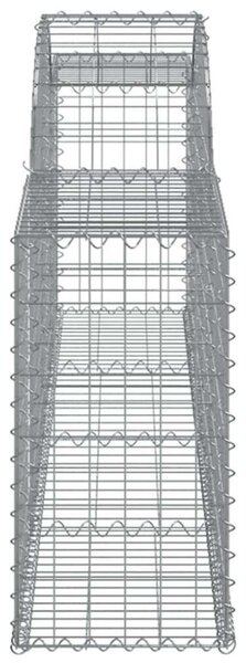 VidaXL Gabion Kosár - Íves - 15 db - 300x30x60/80cm