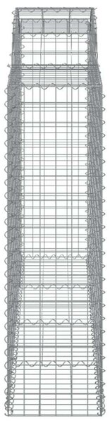 VidaXL 10 db íves horganyzott vas gabion kosár 200x50x140/160 cm