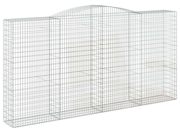 VidaXL Gabion Kosár Készlet - 3 db Íves - 400x50x200/220 cm