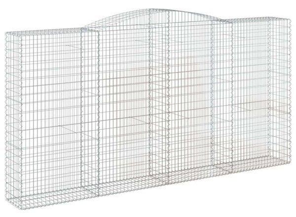 VidaXL Gabion Kosár Készlet - 3 db Íves - 400x50x200/220 cm