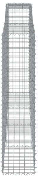 VidaXL Gabion Kosár Készlet - 3 db Íves - 400x50x200/220 cm