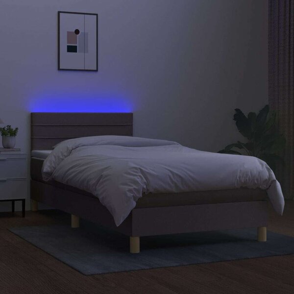 VidaXL Ágy 90x200 cm - LED-es, Zsebrugós Matraccal