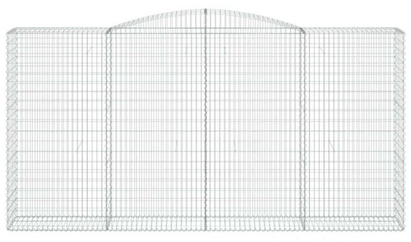 VidaXL Gabion Kosár Készlet - 3 db Íves - 400x50x200/220 cm