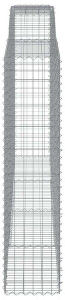 VidaXL Gabion Kosár Készlet - 3 db Íves - 400x50x200/220 cm